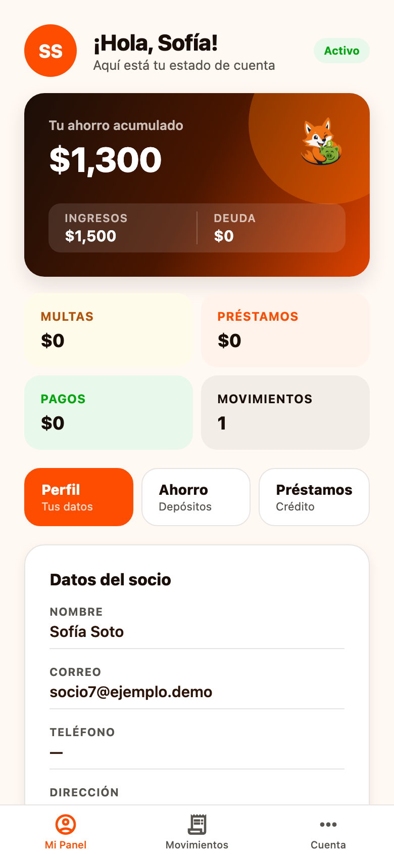 Ahorro Zorros — 2