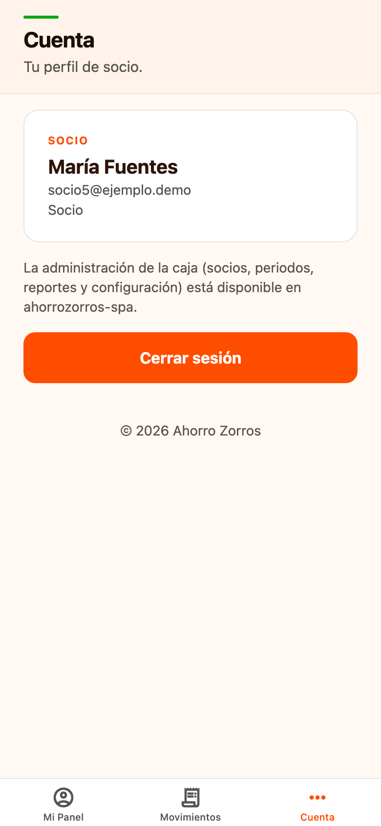 Ahorro Zorros — captura 6