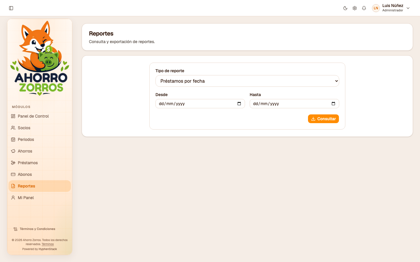 App Ahorro Zorros — captura 8