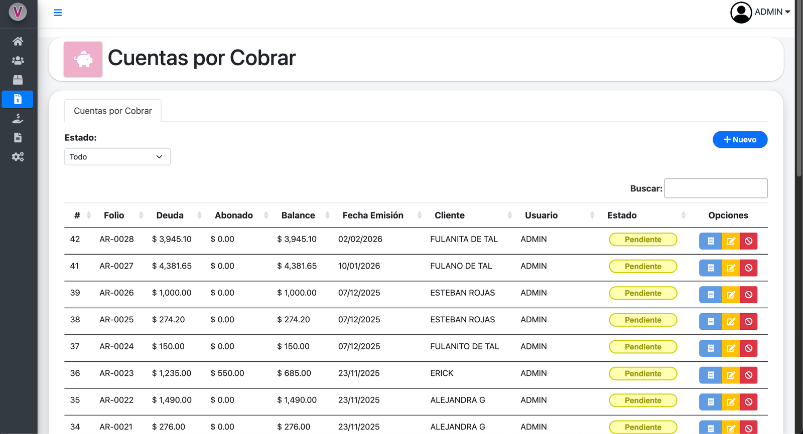 Sistema de Control de Clientes — 4
